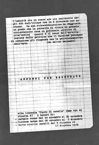 Appunti per Erostrato 1970 Lillo Romeo Luciano Trina 1970
